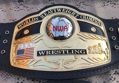 NWA Domed Globe Heavyweight 24K Gold Championship Belt