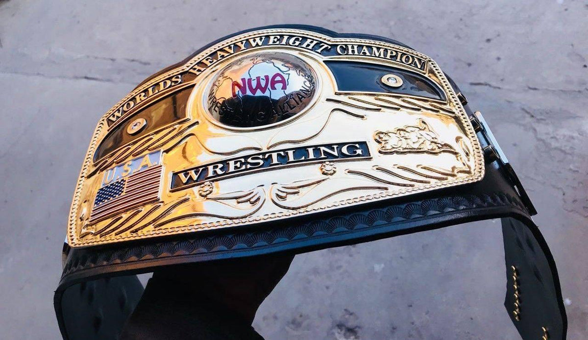 NWA Domed Globe Heavyweight 24K Gold Championship Belt