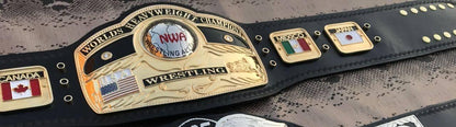 NWA Domed Globe Heavyweight 24K Gold Championship Belt