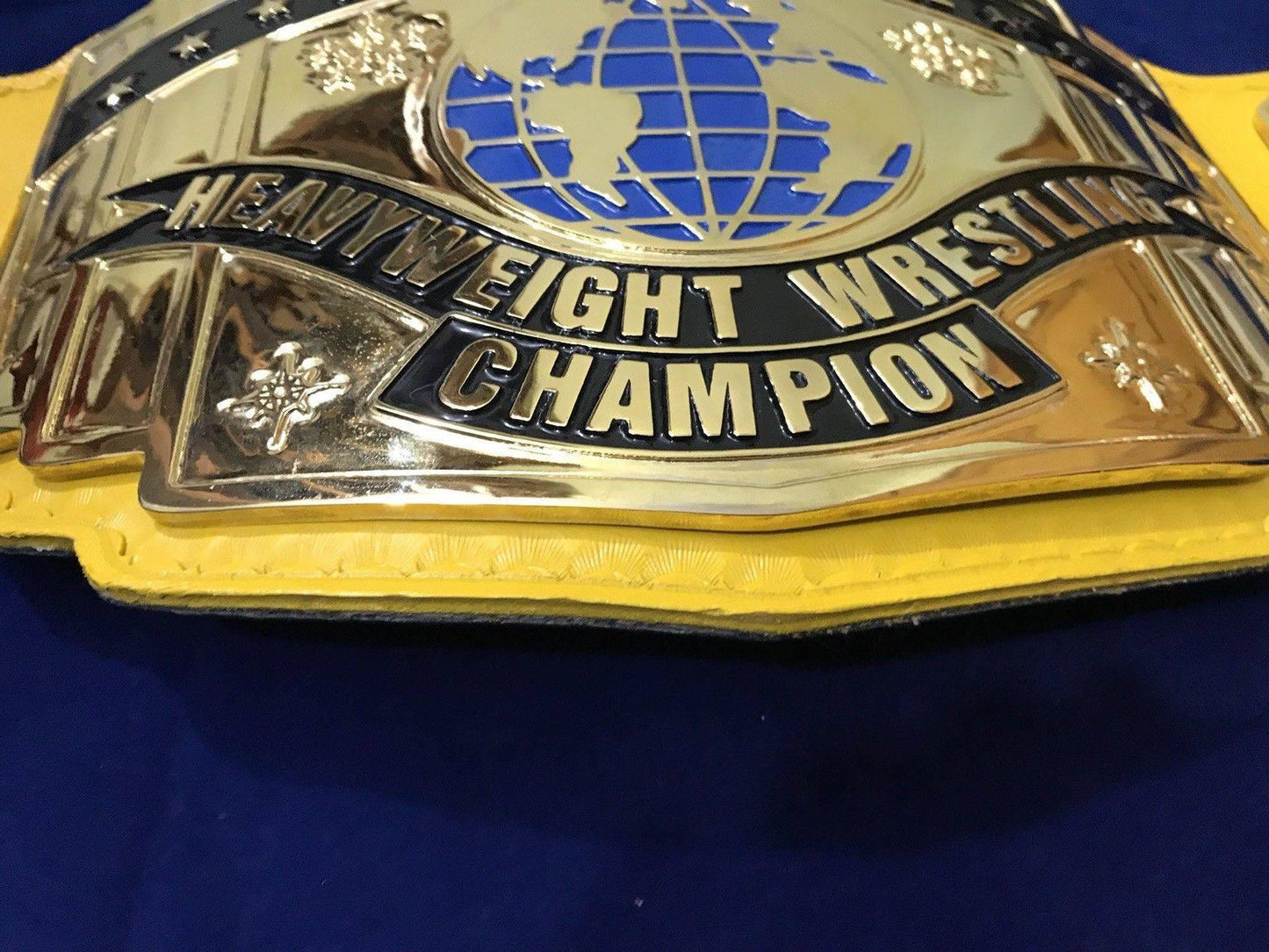WWF INTERCONTINENTAL YELLOW GOLD Zinc Championship Title Belt