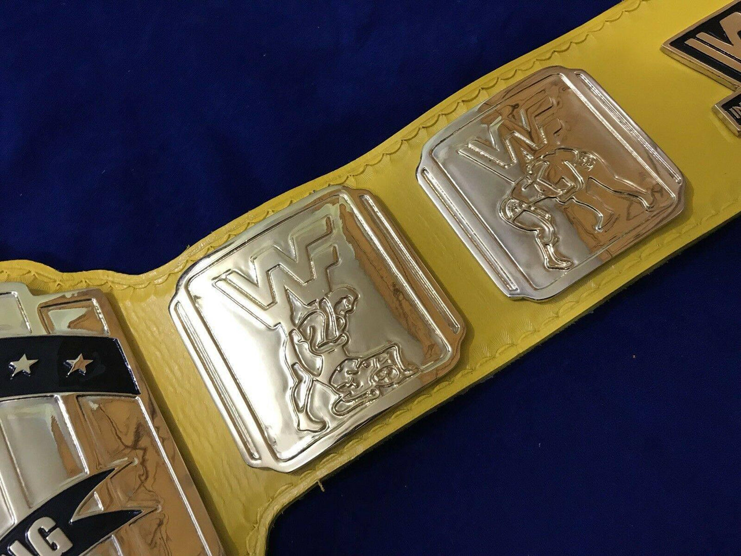 WWF INTERCONTINENTAL YELLOW GOLD Zinc Championship Title Belt