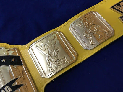 WWF INTERCONTINENTAL YELLOW GOLD Zinc Championship Title Belt