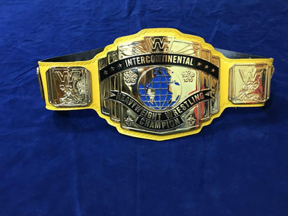 WWF INTERCONTINENTAL YELLOW GOLD Zinc Championship Title Belt