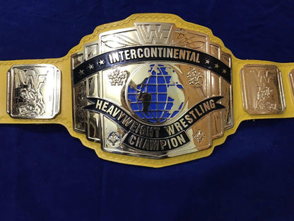 WWF INTERCONTINENTAL YELLOW GOLD Zinc Championship Title Belt