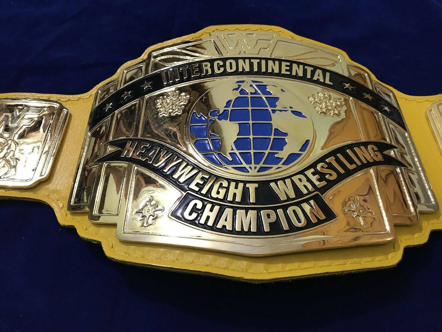 WWF INTERCONTINENTAL YELLOW GOLD Zinc Championship Title Belt