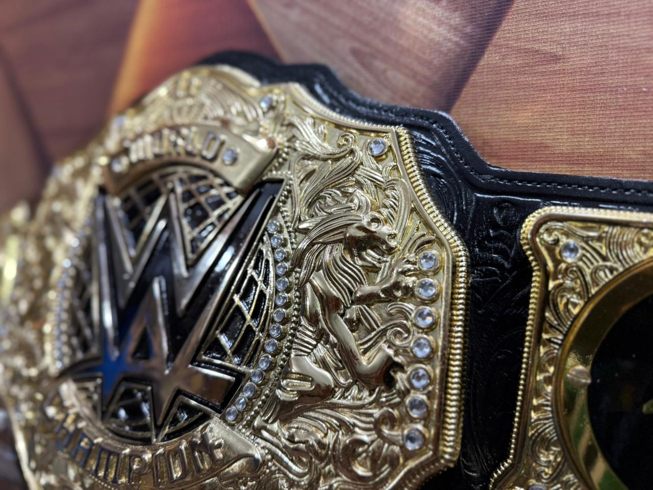 2023 World Heavyweight Wrestling Championship Title Belt Replica Roman Reigns Side Plates