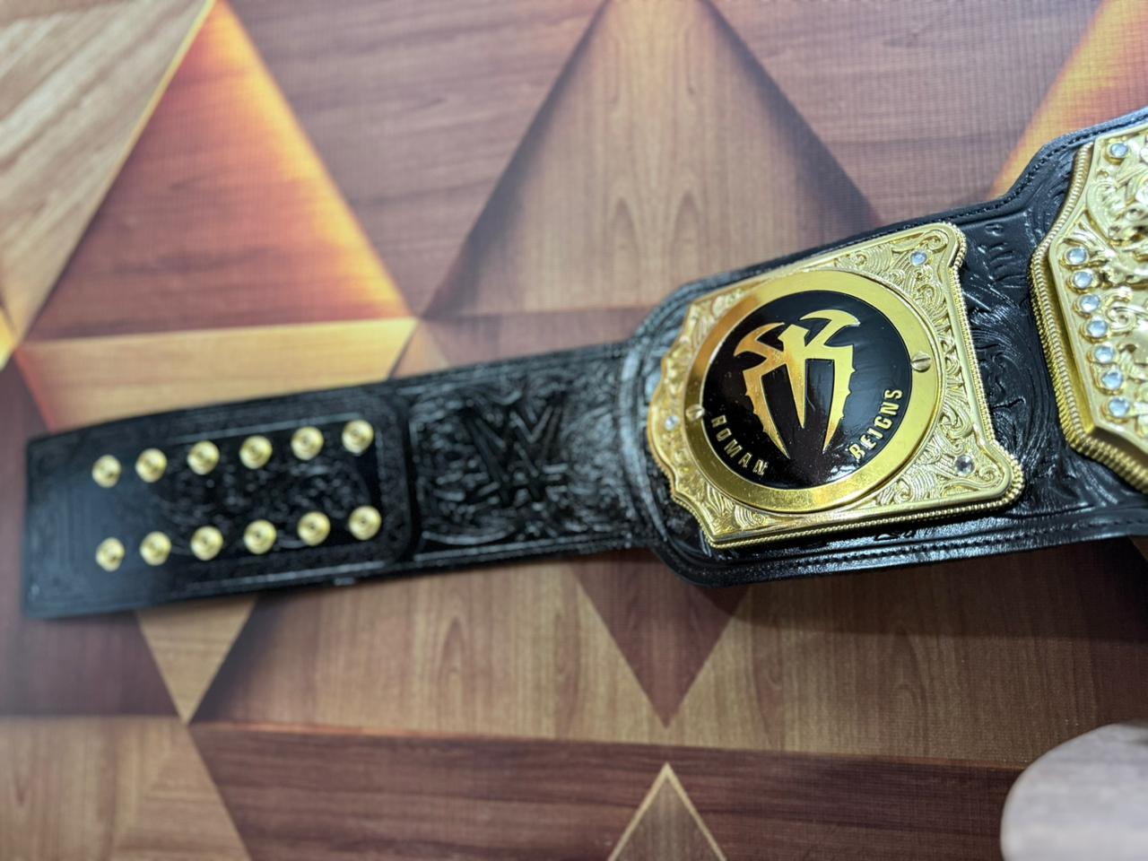 2023 World Heavyweight Wrestling Championship Title Belt Replica Roman Reigns Side Plates