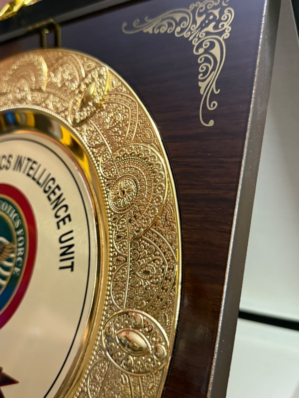 Custom Engraved Shield Award with Wooden Case Personalized Trophy