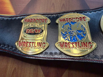 ECW WORLD WRESTLING Championship Replica Belt With Red Stitching