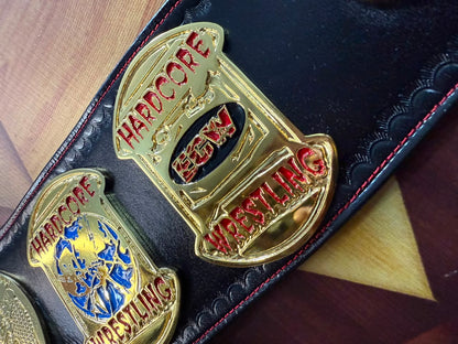ECW WORLD WRESTLING Championship Replica Belt With Red Stitching