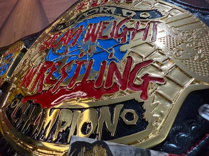 ECW WORLD WRESTLING Championship Replica Belt With Red Stitching