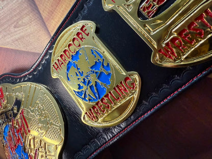 ECW WORLD WRESTLING Championship Replica Belt With Red Stitching