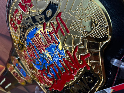 ECW WORLD WRESTLING Championship Replica Belt With Red Stitching