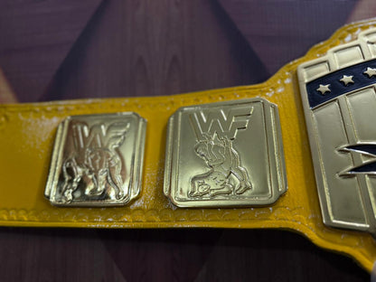 WWF INTERCONTINENTAL YELLOW GOLD Zinc Championship Title Belt