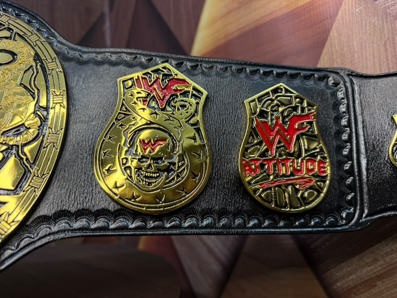 WWF Smoking Skull Heavyweight Wrestling Championship Belt (Snake Skin Back)