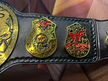 WWF Smoking Skull Heavyweight Wrestling Championship Belt (Snake Skin Back)
