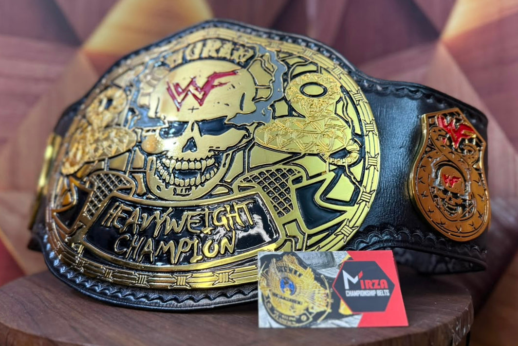 Smoking Skull Wrestling Championship belt 4mm zinc metal cowhide leather strap replica