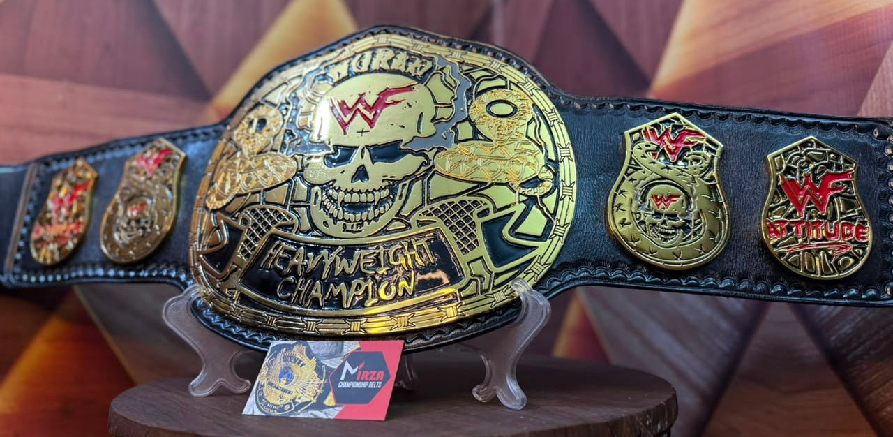 Smoking Skull Wrestling Championship belt 4mm zinc metal cowhide leather strap replica
