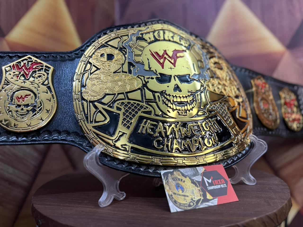 Smoking Skull Wrestling Championship belt 4mm zinc metal cowhide leather strap replica