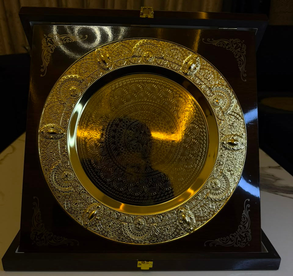 Custom Engraved Shield Award with Wooden Case Personalized Trophy