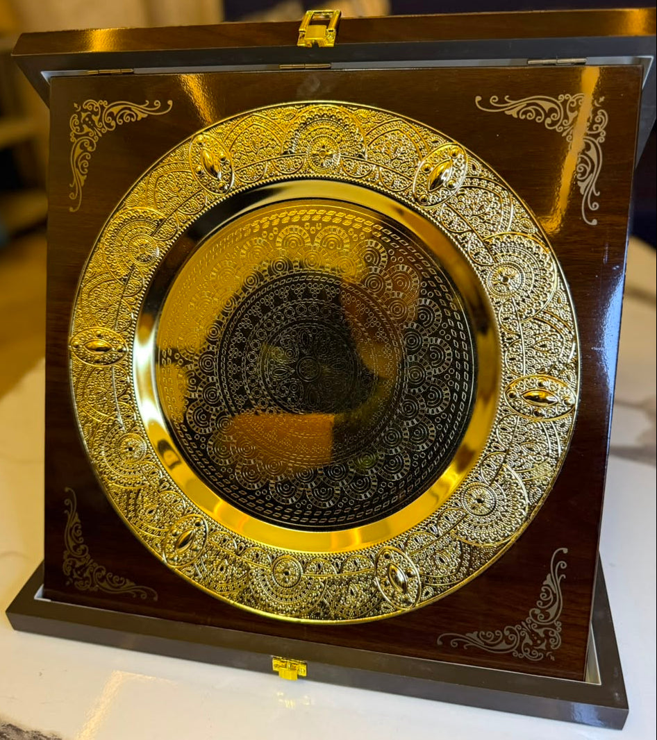 Custom Engraved Shield Award with Wooden Case Personalized Trophy