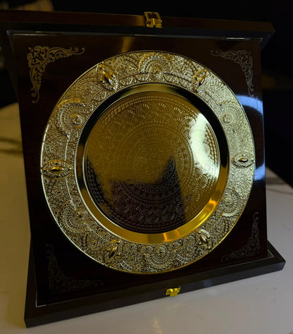 Custom Engraved Shield Award with Wooden Case Personalized Trophy