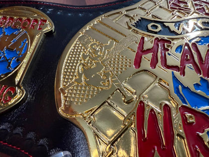 ECW WORLD WRESTLING Championship Replica Belt With Red Stitching