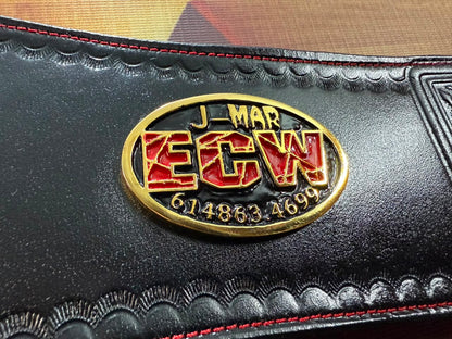 ECW WORLD WRESTLING Championship Replica Belt With Red Stitching