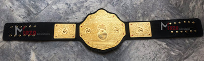 BIG GOLD WORLD WRESTLING CHAMPIONSHIP REPLICA BELT 6MM ZINC