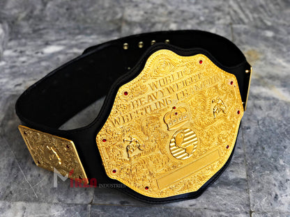 BIG GOLD WORLD WRESTLING CHAMPIONSHIP REPLICA BELT 6MM ZINC