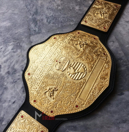 BIG GOLD WORLD WRESTLING CHAMPIONSHIP REPLICA BELT 6MM ZINC