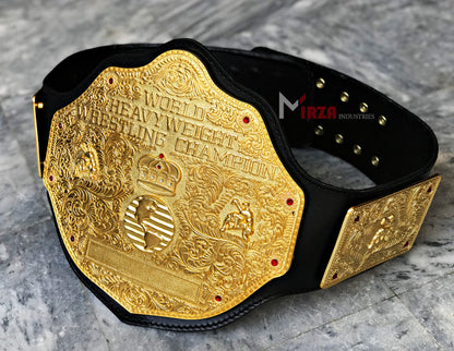 BIG GOLD WORLD WRESTLING CHAMPIONSHIP REPLICA BELT 6MM ZINC