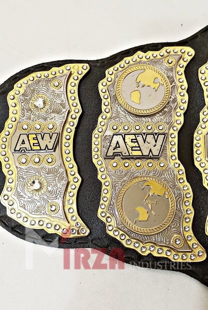 AEW World Wrestling Championship Replica Title Belt 4 Layers Stacked