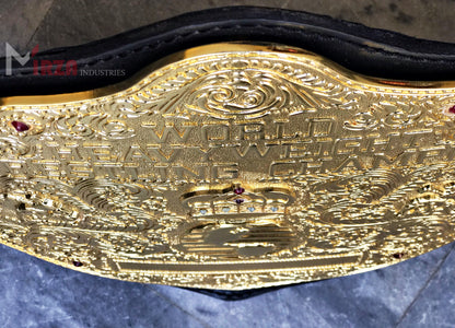 BIG GOLD WORLD WRESTLING CHAMPIONSHIP REPLICA BELT 6MM ZINC