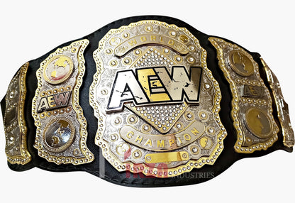 AEW World Wrestling Championship Replica Title Belt 4 Layers Stacked