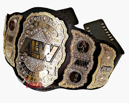 AEW World Wrestling Championship Replica Title Belt 4 Layers Stacked