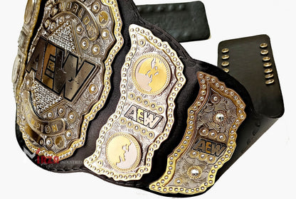 AEW World Wrestling Championship Replica Title Belt 4 Layers Stacked