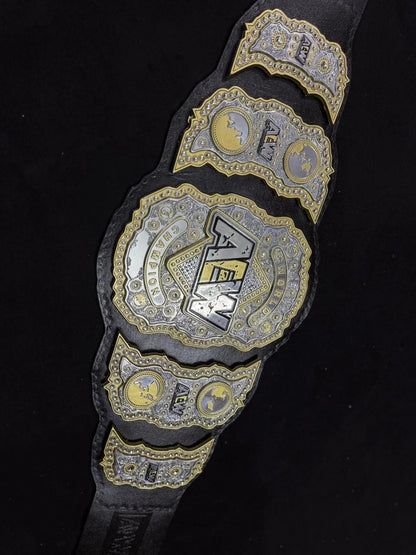 AEW Wrestling Championship Replica Title Belt 6mm Zinc Triple Layer Diecast