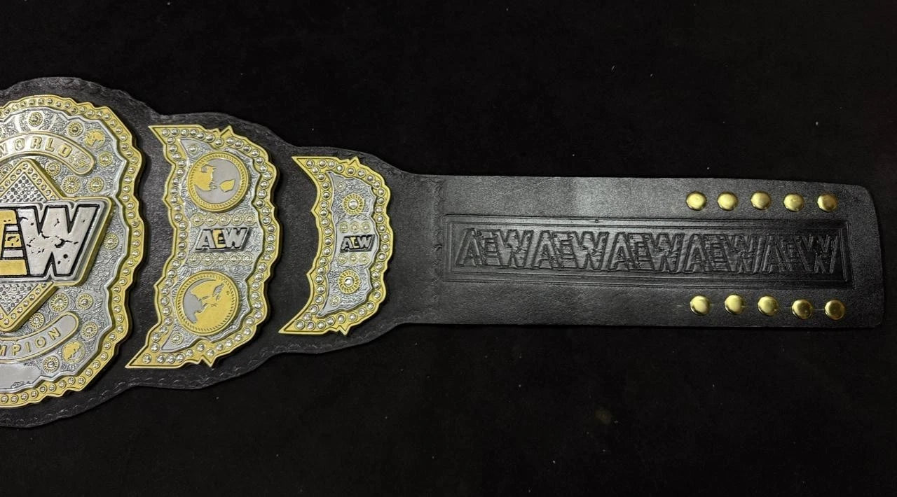 AEW Wrestling Championship Replica Title Belt 6mm Zinc Triple Layer Diecast