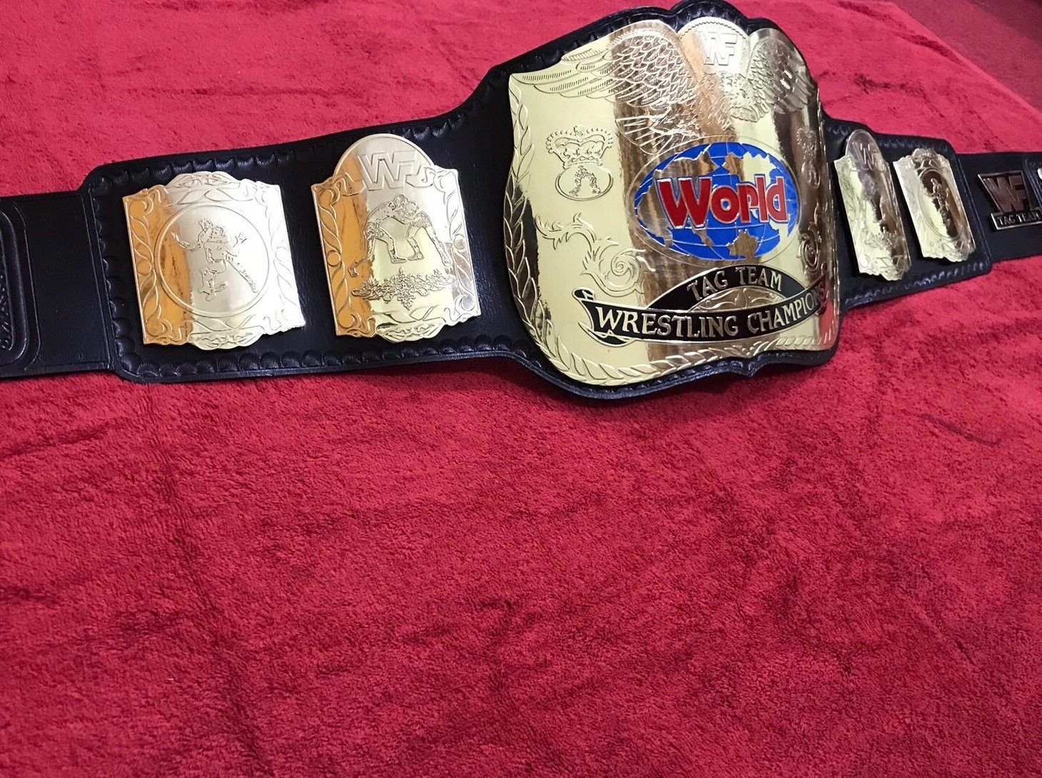 WWF Tag Team Wrestling Replica Title Belt Gold Edition | Mirza Industries