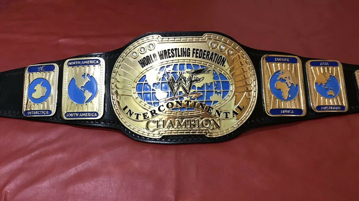 WWF Intercontinental Oval 24K Gold Championship Belt