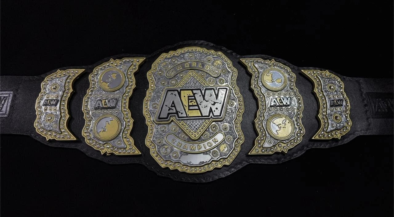 AEW Wrestling Championship Replica Title Belt 6mm Zinc Triple Layer Diecast