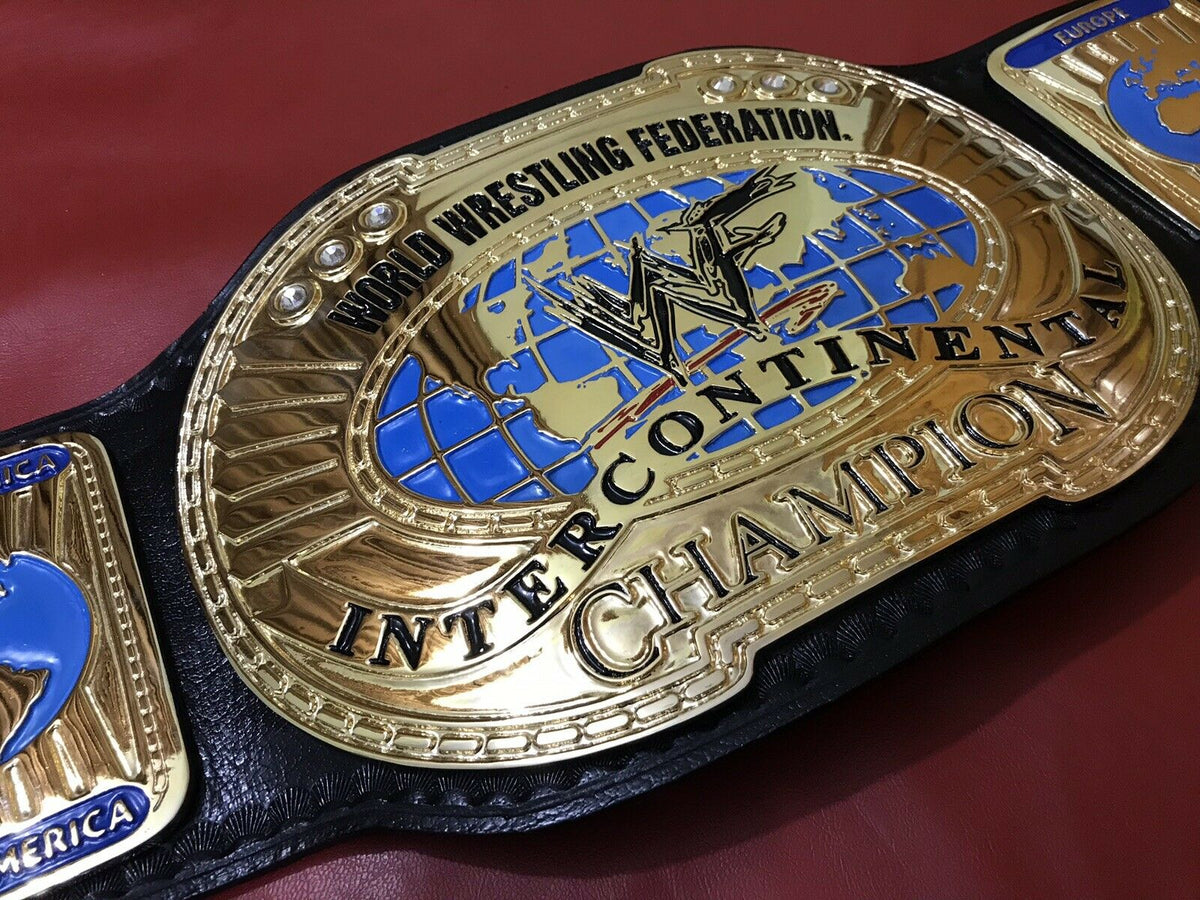 WWF Intercontinental Oval 24K Gold Championship Belt