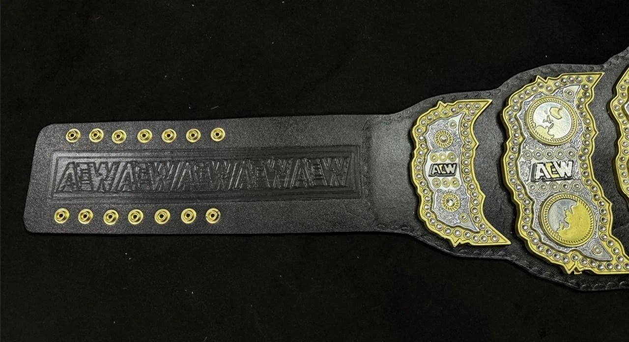 AEW Wrestling Championship Replica Title Belt 6mm Zinc Triple Layer Diecast
