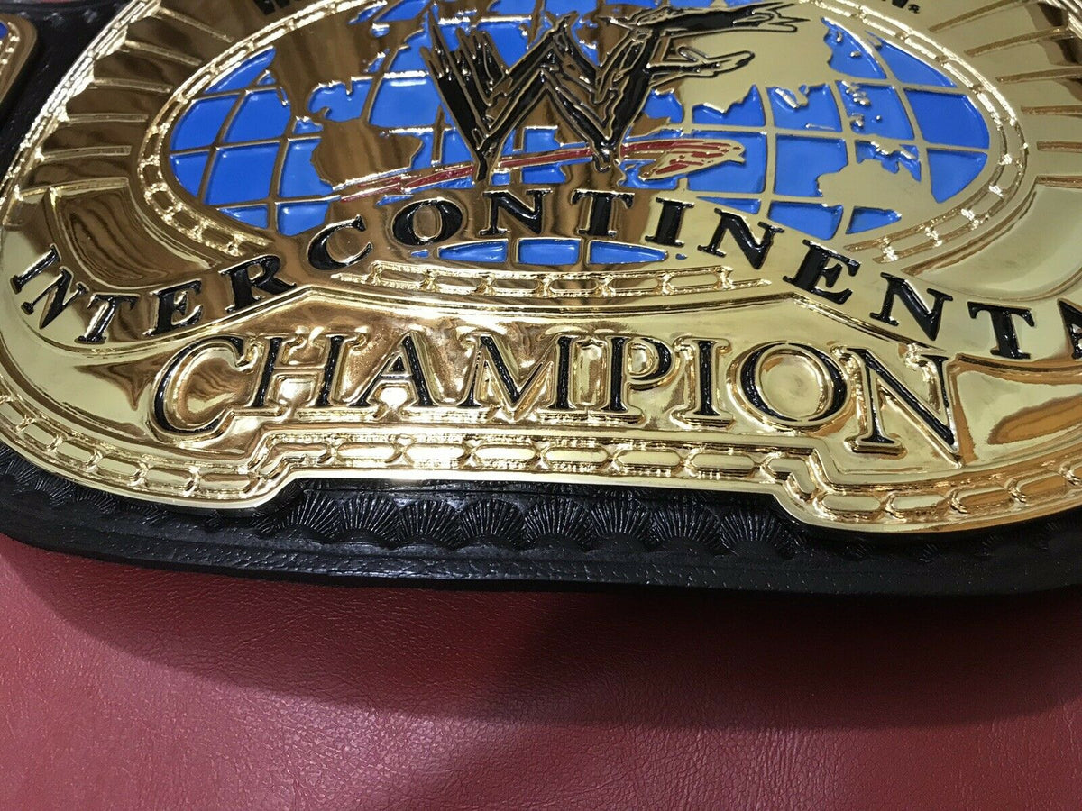 WWF Intercontinental Oval 24K Gold Championship Belt