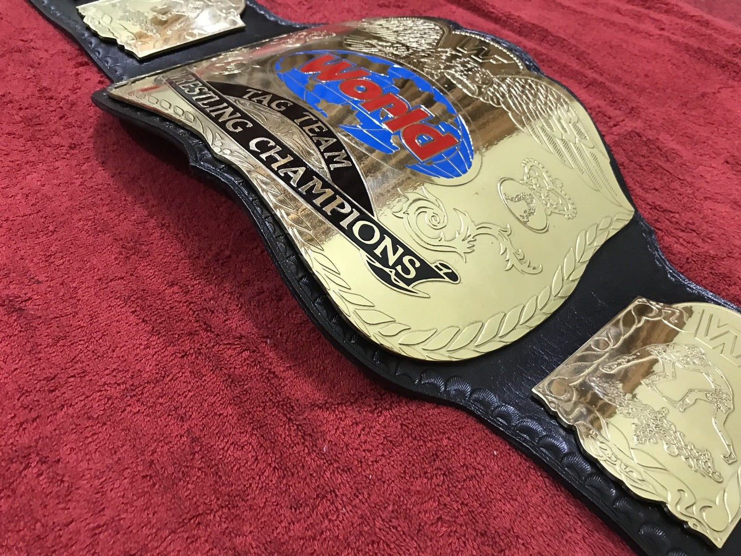 WWF Tag Team Wrestling Replica Title Belt Gold Edition | Mirza Industries
