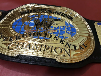 WWF Intercontinental Oval 24K Gold Championship Belt
