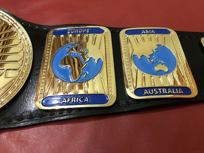 WWF Intercontinental Oval 24K Gold Championship Belt