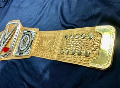 WWE WORLD HEAVYWEIGHT CHAMPIONSHIP BELT GOLD STRAP BRASS METAL