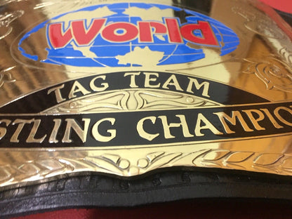 WWF Tag Team Wrestling Replica Title Belt Gold Edition | Mirza Industries